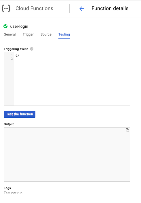 Google Cloud Function Tester